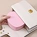 DIRBAK Heart Shaped Box Plastic Dual Layer Pink Earrings Rings Storage Organizer with Mirror for Girls Women Fashion Accessories