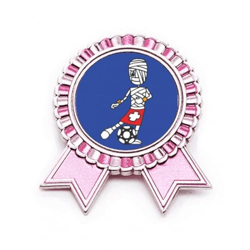 Broche footballeur en métal rose taille M, l'idée cadeau idéale pour une supportrice