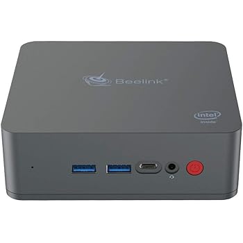 Beelink U55 Mini PC, Mini Computer Desktop con Windows 10, CPU Intel Core i3-5005U, 8 GB DDR3L + 256 GB SSD, Wi-Fi a 2,4 + 5,8 GHz, Intel HD Graphics 5500, 4K, 1000 Mbps, BT 4.0