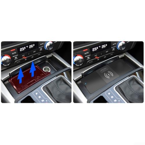 Base de carga inalámbrica de 15W y 12V para Audi RS7 14-16 6