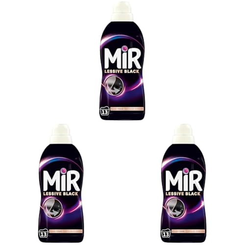 Mir - Lessive Liquide - Lessive Black - Main & Machine - Raviveur - Formule Unique 3en1 - Couleurs...