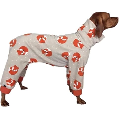 Dog Pajamas Dog Jumpsuit Cotton Breathable Dog Nightclothes Prevent Licking Wound Protection for Medium Large Dogs Cover