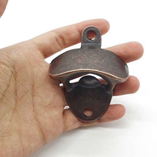 Ronyoung 12Pcs Wall Mounted Bottle Opener Vintage Beer Bottle Opener Suitable For Bars Ktv Hotels Homes (Red Bronze) #TOP4