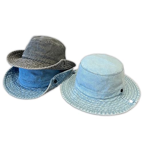 Custom Toddler Girls Cowboy Hat, Personalized Leather Patch Western Hat, Denim Bucket Hat for Girls, 2-8t Cowgirl Hat3