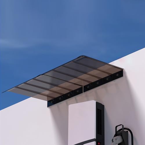 Auvent de porte polycarbonate transparent abri de fenêtre extérieur pluie