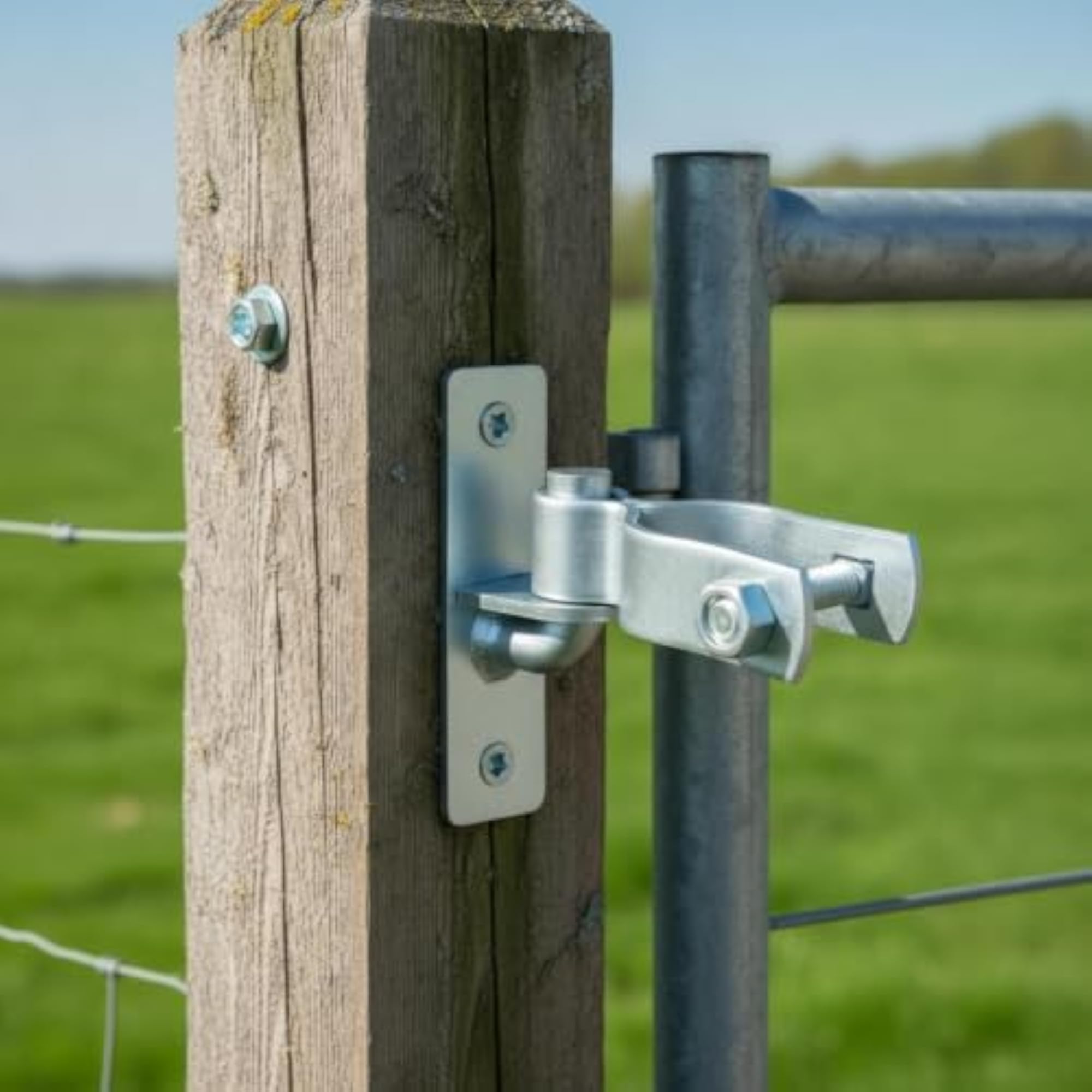 4 Pieces Heavy-Duty Wall-Mounted Gate Hinge Set