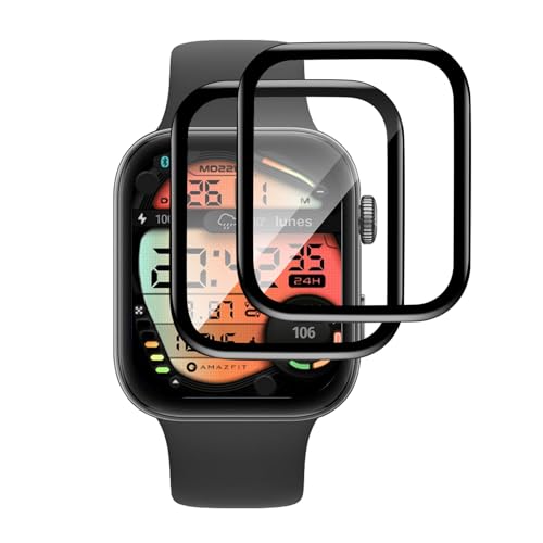 VideoSecu für Panzerglas für Huawei Watch Fit 3 Schutzfolie 2 Stück TPU Displayschutz HD Klar Ultradünn Schweißresistent Stoßfest Kratzfest für Outdoor Blasenfreie Installation