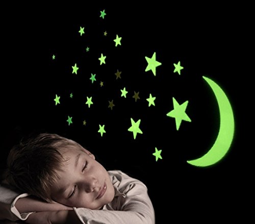 Set 13 stelle e luna GLOW MOON & STARS