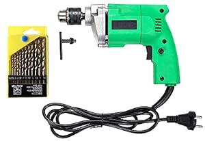 shopper 52.com Iron Cast 10 mm Powerful Electric Drill Machine with 13 Pieces Bit Set