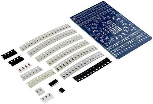 COVVY rotierendes LED SMD NE555 Löt-Übungsboard DIY-Kit Fanny Skill Training DIY-Kit elektronisches PCB-Board-Modul-Set