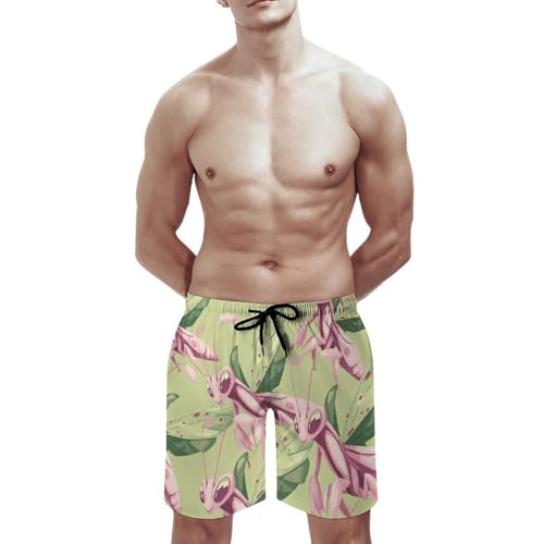 Orchid Mantis Men's Swim Trunks Board Shorts Beachshorts Swimsuits with Pockets Mesh Liner3