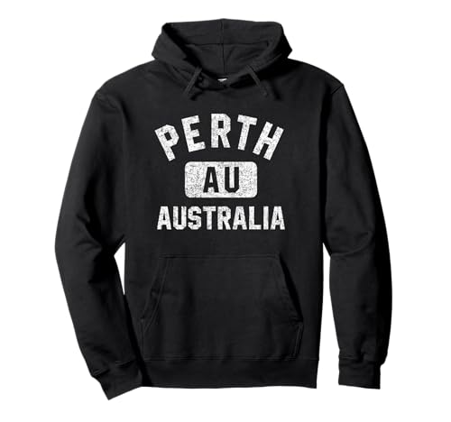Perth Australia Gym Distressed White Pullover Hoodie