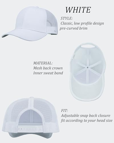 Image of Gelante Mesh Trucker Baseball Cap Snapback Hat Structured Front Panel