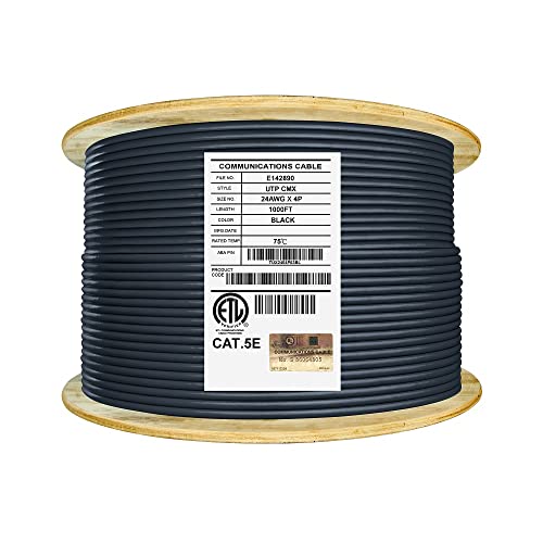 Cable Elite Cat5e Outdoor 1000ft Negro miniatura 1