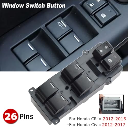Commande lève-vitre électrique avant gauche Honda CRV 2012-2015 Civic 2012-2017
