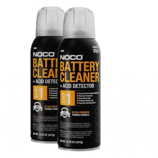 NOCO E404 12.25 Oz Battery Terminal Cleaner Spray and Corrosion Cleaner with Acid Detector (Pack of 2)