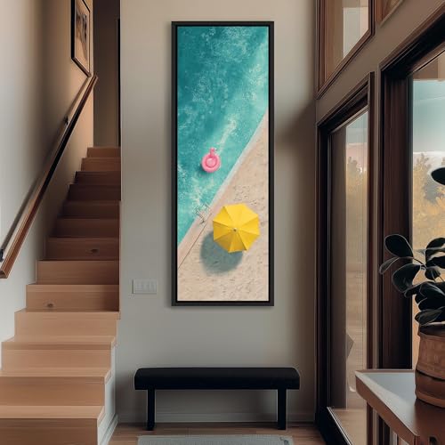 Tableau déco impression d'art aérienne sur toile grand format vertical - 4