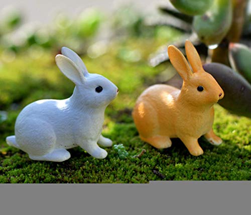 Beauy Girl 16 Pcs Fairy Garden Miniature Rabbit Figure Mini Bunny Figurines Miniature Animal Rabbit Figures, Rabbit Cake Topper, Rabbit Cake Decoration #TOP2