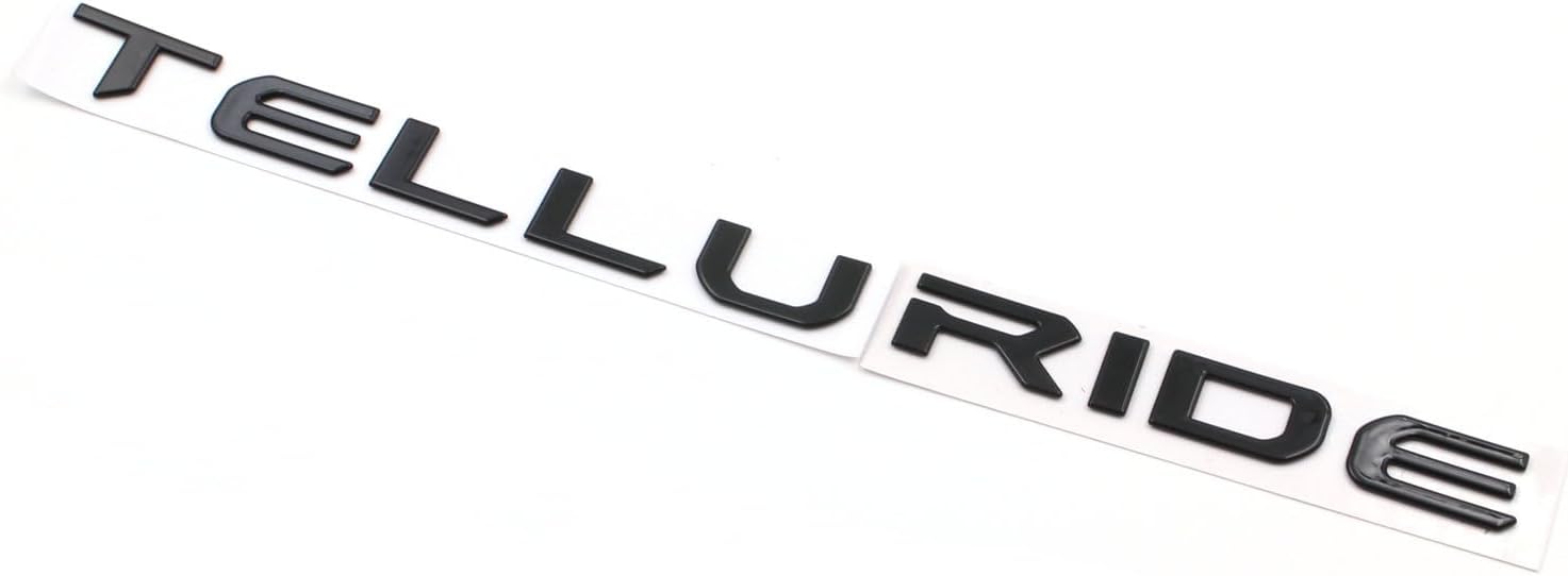 Gloss Black Telluride Rear Tailgate Emblem Letter Fit 2022-2024 Telluride (Gloss Black)