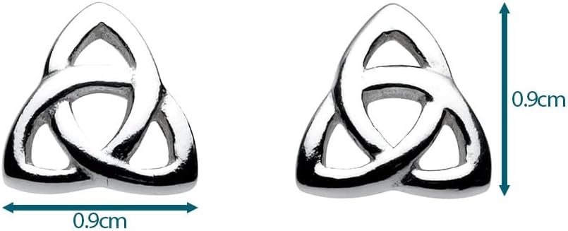 Earrings Heritage Women's Sterling Silver Celtic Trinity Knot Stud Earrings [parallel import goods]