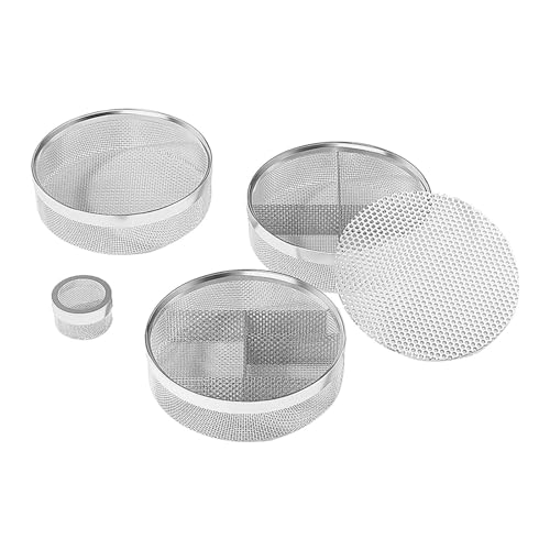 Perfeclan Lot de 4 paniers empilables pour Le Nettoyage de Montres, Plateau de Rangement Portable avec Couvercle en Maille pour l'entretien des Petites