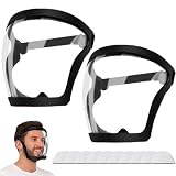 2x Visiera Protettiva Maschera Integrale Trasparente Antiappannamento Con Fascia Regolabil...