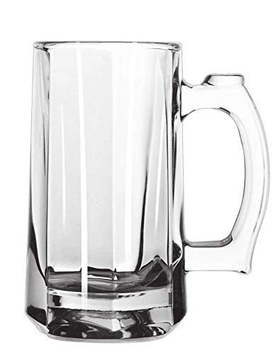 FINSTER Crystal Beer Mugs Set of 12 with Strong Handle Transparent - 400ml- (Premium Fancy Beer Mug for Husband) 4