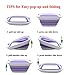 SAMMART 31L (8.1 gallon) Collapsible Plastic Laundry Basket - Foldable Pop Up Storage Container-Portable Washing Tub - Space Saving Hamper/Basket, Water capacity: 23L (6 gallon) (1, Lt. Purple)