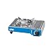 CFH Gaskocher einflammig GK 423 - Camping Kocher 2,2 kW, 160 g/h, Mit Piezozündung, Flammenregulierung, Edelstahl-Topfauflage und Sicherheitsverriegelung, Für Butangaskartuschen mit Bajonettanschluss