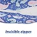 Nursing Pillow Cover, Compatible with Boppy Nursing Pillow Original Size, Breastfeeding Pillow Slipcover for Baby Boys & Girls, Organic Cotton, Machine Washable & Breathable, Blue Whale