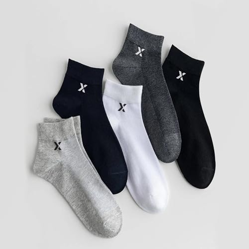 Image of BRIGHT Socks Pack of 5 | Solid Cotton Ankle Length Socks for Men and Women | Multicolor Free Size Stretchable Fit | Anti-Odour and Anti-Bacterial Soft Breathable Wears for Office, Gym, Running