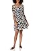 Produktbild Sam Edelman Damen Elbow Sleeve Fit and Flare Floral Dress with Smocked Back Kleid, Violett Multi, 38