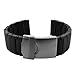 Generic Polyurethane Black Link Bracelet Watch Band for Luminox Watches 23mm - PU66