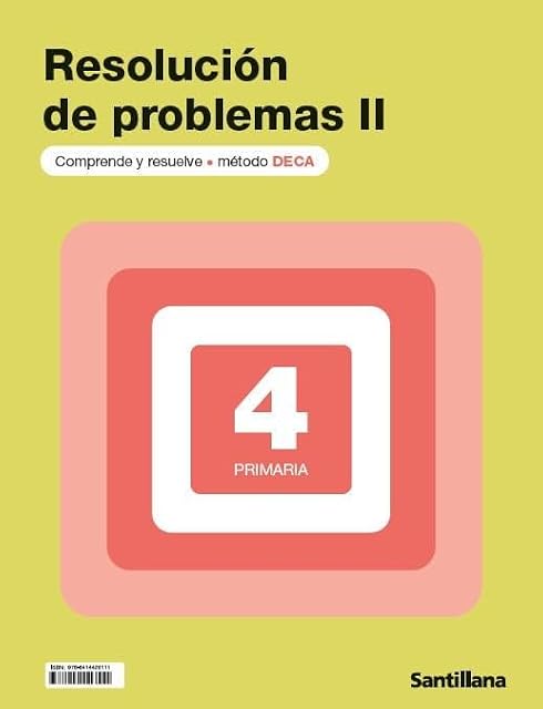 Portada de Cuaderno Problemas Deca II 4º Primaria