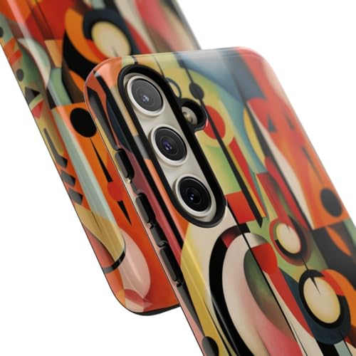 Coque rigide Samsung S24 Plus design abstrait tons chauds premium - 2