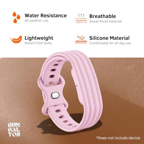 Image of Soft Silicone Strap Compatible with Google Fitbit Air, Sport Replacement Band, Adjustable Breathable Wristband for Workout, Running & Daily Wear