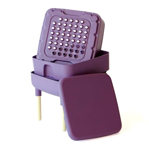 Image of FCMP Outdoor - The Essential Living Composter, 2-Tray Worm Vermicomposter Bin (HF-LC4000v2-PUR) Plum