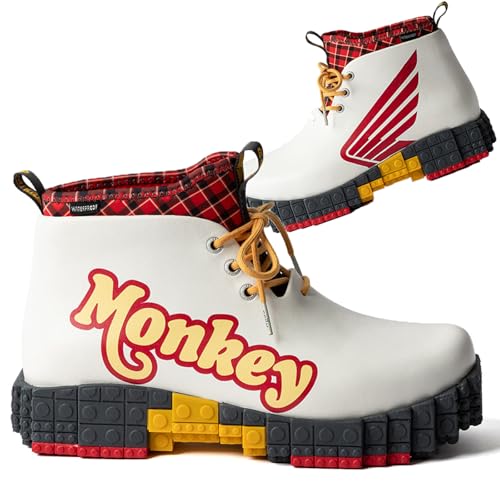 [チル] HondaMonkey コラボ PANTOO POLAO MONKEYXP 防水ブーツ アイボリー (アイボリー, 日本の靴のサイズ寸法, 大人, 数値, 23.0 cm)