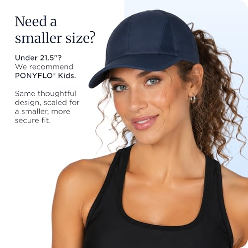 Image of Ponyflo Womens Active Open Back Ponytail Baseball Cap
