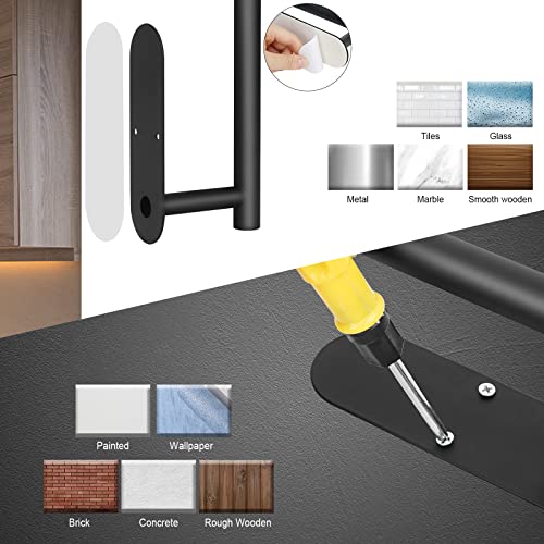 Feokely Paper Towel Holder, Under Cabinet Paper Towel Holder Wall Mount For Kitchen, Premium Stainless Steel Paper Towel Holder, Aesthetic Design Black Paper Towel Rack #TOP5