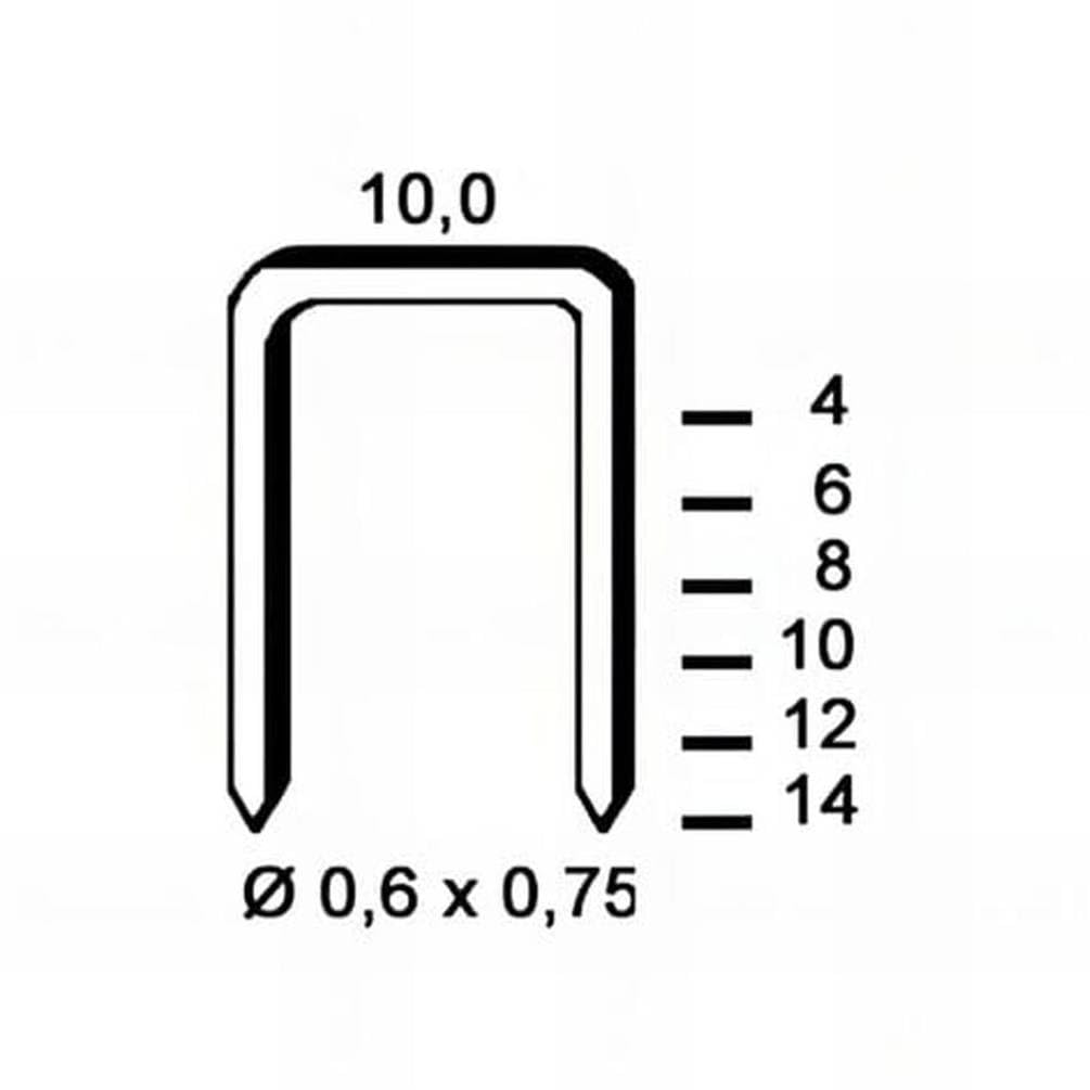 10.000 graffette zincate Vf-06-10x6x0.6x0.75 mm - D-Work