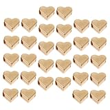 Cuentas espaciadoras de corazón: con agujeros que se pueden conectar en serie a voluntad para hacer pulseras o collares hechos a mano, cuentas con agujeros pequeños