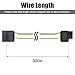 CZC AUTO 4 Pin Trailer Light Wire Harness Extension 18 Gauge 4-Way Flat Wiring Connector, 25ft, for Trailer Boat Car RV Truck