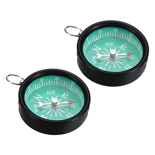 Patikil Pocket Compass, 2 Pack Outdoors Sports Navigation Compass With Key Ring For Camping Hiking, Black #TOP10