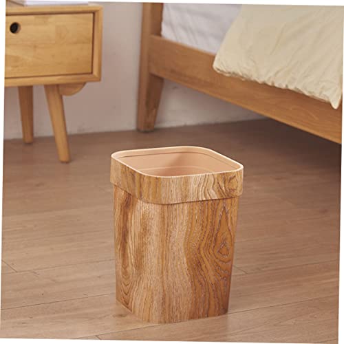 Caneca de basura rectangular color chocolate para cocina miniatura 4