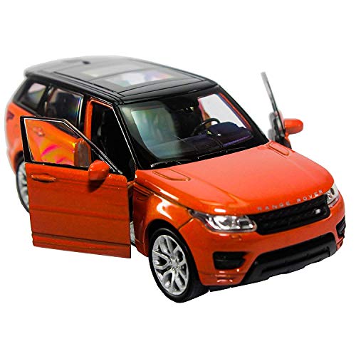 Welly Range Rover Sport Model Car Orange Color 1:36 Escala (11.5cm) Puertas de Apertura de Metal Fundido a presión Pullback Go Superpower