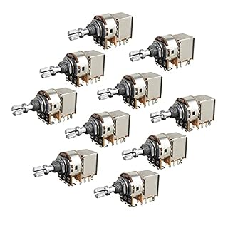 IKN 10pcs B250K Potentiomètre à poussée Poteaux à arbre court L15mm pour guitare électrique Réparation de basse - Les Beatles, Paul McCartney, John Lennon, RIngo Starr, George Harrison