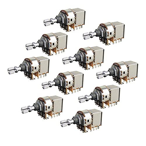 IKN 10pcs B250K Potentiomètre à poussée Poteaux à arbre court L15mm pour guitare électrique Réparation de basse - Les Beatles, Paul McCartney, John Lennon, RIngo Starr, George Harrison IKN 10pcs B250K Potentiomètre à poussée Poteaux à arbre court L15mm pour guitare électrique Réparation de basse