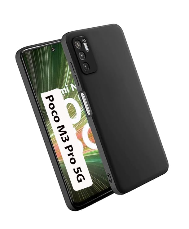 COBERTA Back Cover for POCO M3 Pro 5G Back Cover Case - Black Silicon (B0CRVR4QL4) Amazon Price History, Amazon Price Tracker