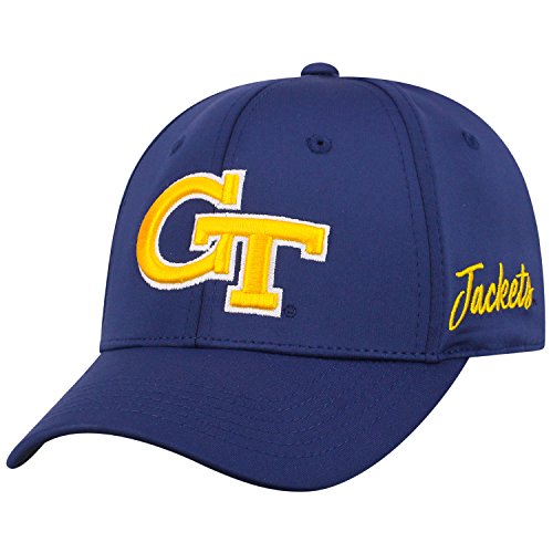 Top of the World Georgia Tech Men's Phenom Memory Fit 1Fit Hat Team Color Icon, One Fit